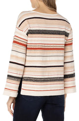 Pull rayé Liverpool / Rouille, Crème