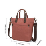 Davan Canvas & Leather Shoulder Tote Bag – Rust