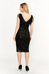 Frank Lyman Sequin Dress / Black