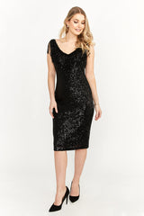 Frank Lyman Sequin Dress / Black
