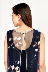 Frank Lyman Brushstroke Dress / Navy