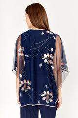 Frank Lyman Brushstroke Top / Midnight