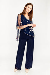 Frank Lyman Brushstroke Top / Midnight