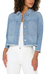 Liverpool Pinstripe Jacket / Sunset