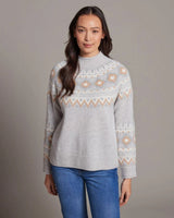 Alashan Merino Wool Fair Isle Sweater / Vapor