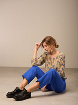 NiIe Chiffon print Blouse / Salbei