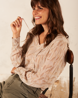 Nile Wheat Print Blouse