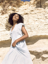 Nile Emroidered Dress / Rooibos