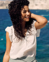 Nile Swiss Dot Blouse / Off-White