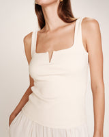 Grace & Mila Rena Rib Tank / Ecru
