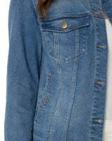 Liverpool Classic Jean Jacket with Fray Hem / Birch Bay