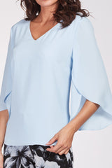 Frank Lyman Flutter Sleeve Blouse