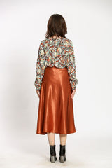 Satin A-line Skirt / 3 Colours