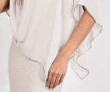 Frank Lyman Chiffon Overlay Dress / Ivory