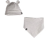 Stripe Hat & Bib Set