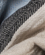 Foulard enveloppant Echo rayé / Tons de bleu