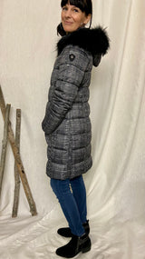 Etage Stretch Hooded Parka - Petit Check