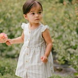 Petit Lem Dress Set / Sage linen