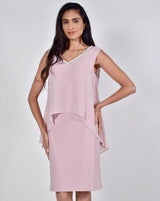 Frank Lyman Embellished Blush Dress
