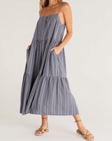 Z Supply Waverly Maxi Dress / Indigo Stripe