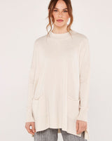 Apricot Pocket Sweater