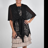 Frank Lyman Chiffon Cache-cœur / Noir