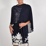 Frank Lyman Chiffon Cache-cœur / Midnight