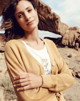 Nile Button Cardi / Mustard