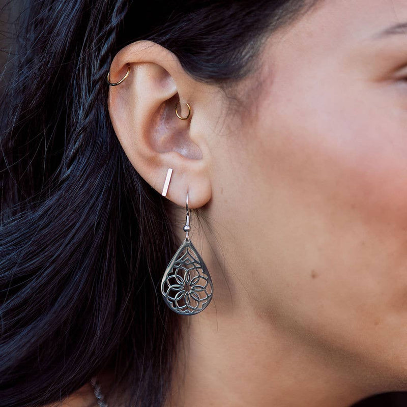Harper Creek Drop Earring: Black