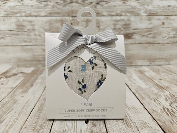 Lemon Cozy Socks / Flowers