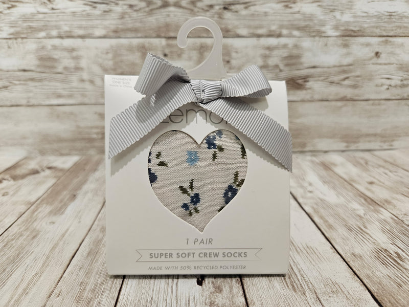 Lemon Cozy Socks / Flowers