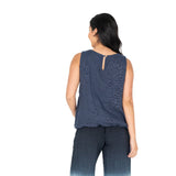 Sleeveless Linen Top / Navy