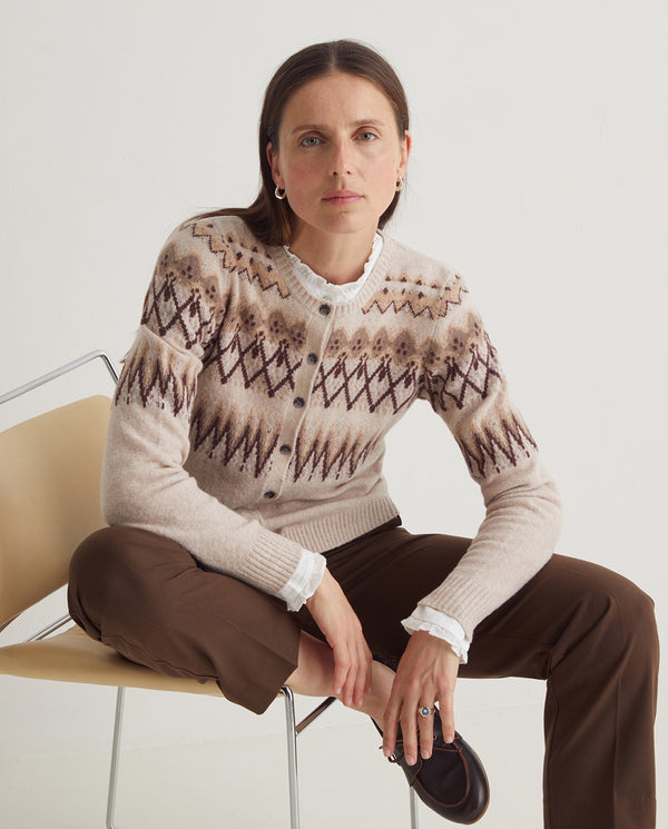 YerseJaquard Cardigan / Blue multi