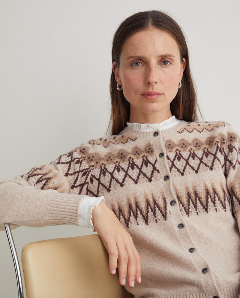 YerseJaquard Cardigan / Blue multi