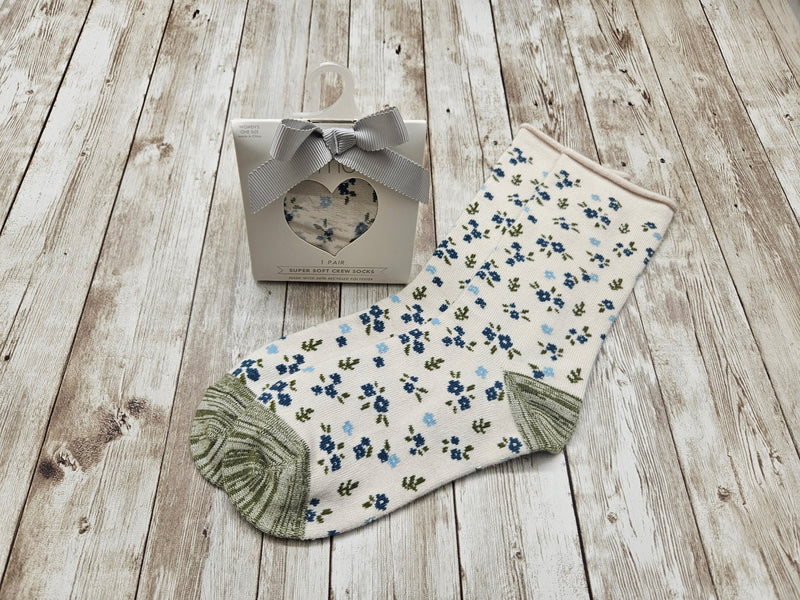 Lemon Cozy Socks / Flowers