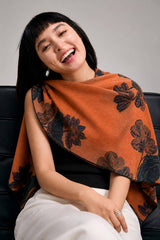 Winding River Reversible Loop Wrap / Orange & Navy