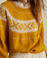 Yerse Nordic Jaquard Sweater / Mustard