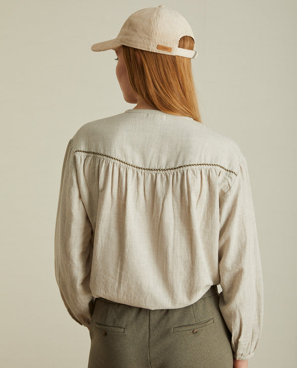 Yerse Embroidered Shirt/ Natural