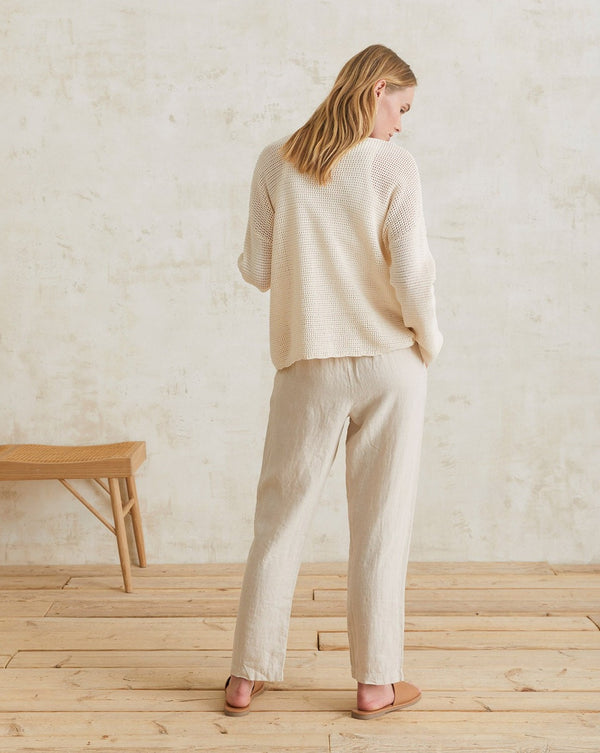 Yerse Pointelle Sweater / Natural