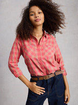 White Stuff Sophie Shirt / Pink Multi Check