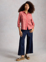 White Stuff Sophie Shirt / Pink Multi Check