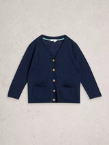 WHITE STUFF NOVA LINEN CARDI / NAVY