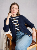 WHITE STUFF NOVA LINEN CARDI / NAVY