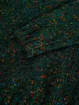 White Stuff Textured V-Neck Sweater /  Dark Green