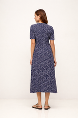 YERSE Dress / Navy Leaves