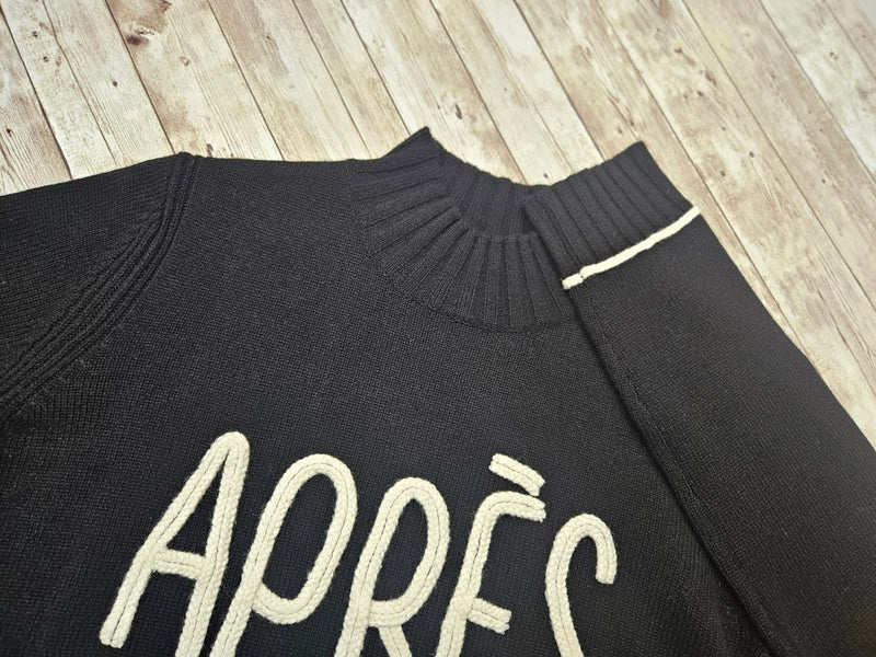 Alashan Merino Après Sweater / Black & Winter White