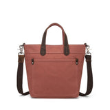 Davan Canvas & Leather Shoulder Tote Bag – Rust