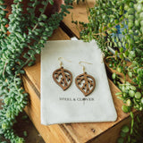 Birch Leaf Wooden Earrings