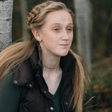 Falling Poplar Earrings: White Gold