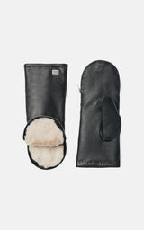 SOIA & KYO Leather Mittens / Black